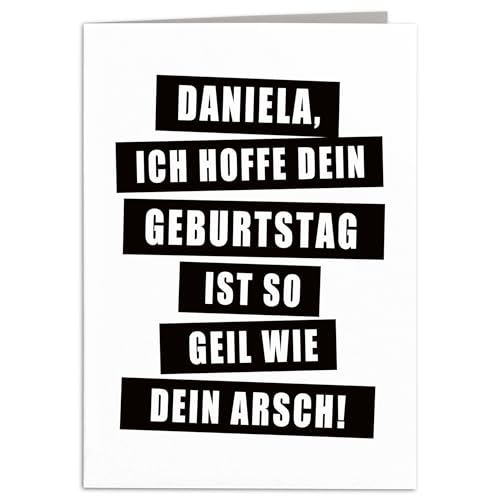 Geburtstagskarte Frau lustig perosnalisierte Karte Geburtstag Freundin Grußkarte Klappkarte Geschenkkarte mit Umschlag 10,5 x 14,8 cm von DEL MÀ Unique & Personal