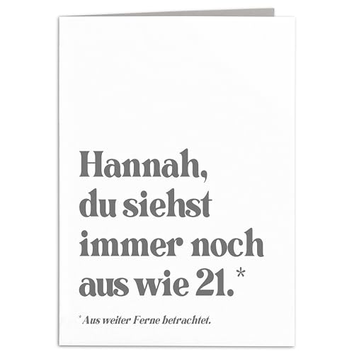 Geburtstagskarte Freundin lustig gemein perosnalisierte Karte Geburtstag Frau Grußkarte Klappkarte Geschenkkarte mit Umschlag 10,5 x 14,8 cm von DEL MÀ Unique & Personal