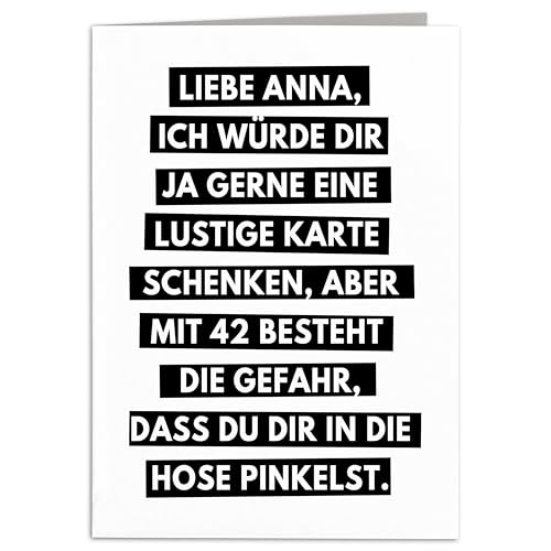 Geburtstagskarte gemein lustig perosnalisierte Karte Geburtstag Freundin Frau Grußkarte Freund Klappkarte Geschenkkarte mit Umschlag 10,5 x 14,8 cm von DEL MÀ Unique & Personal