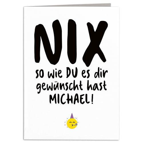 Geldgeschenk Geburtstag Geburtstagskarte lustig personalisiert wir schenken uns nix Geschenk Geld Klappkarte mit Umschlag 10,5 x 14,8 cm von DEL MÀ Unique & Personal