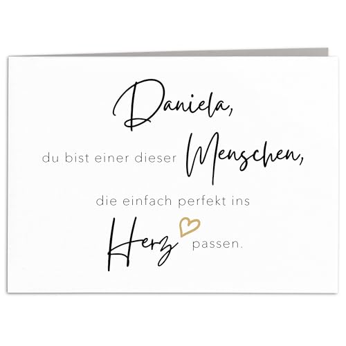 Personalisierte Geburtstagskarte beste Freundin Karte Herz Geburtstag Geschenk Grußkarte Klappkarte mit Umschlag 10,5 x 14,8 cm von DEL MÀ Unique & Personal