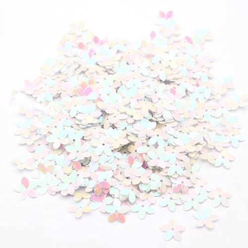 DELLEN 10 mm, 10 g, fünfblättrige, blütenförmige PVC-Masse, gemischte Pailletten, Sternglitter, Nähen, Kleidung, Heimdekoration, Zubehör, Basteln von DELLEN