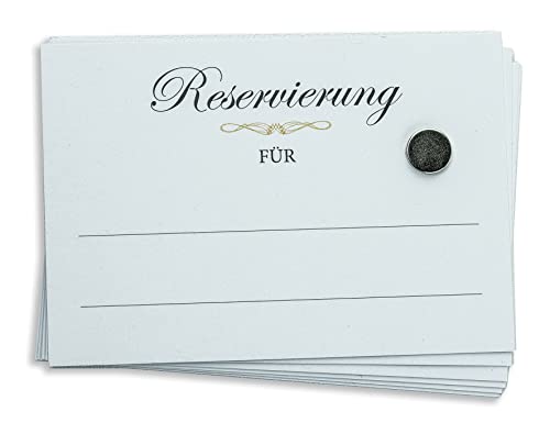 DELMON VARONE - 50 Reservierungskarten in der Größe 7 x 10 cm aus recycelten Karton gefertigt - Reservierungs-Karten zum Beschriften für Gastronomie, Hotel, Restaurant, Hochzeit & Geburtstag von DELMON VARONE - FINE LEATHERGOODS MADE IN GERMANY