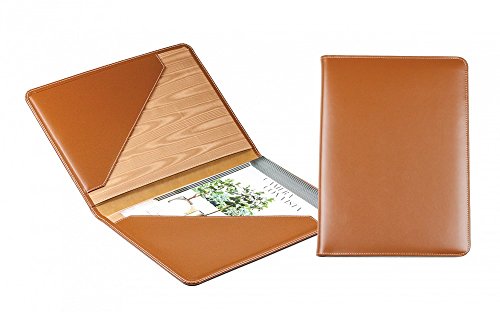 DELMON VARONE - Personalisierbare Urkundenmappe DIN A4 aus Cambridge Top Grain Leder braun, Dokumentenmappe mit 2 Einsteckfächer, Hardcover & Moiré Innenfutter für Dokumente, Zeugnisse & Urkunden von DELMON VARONE - FINE LEATHERGOODS MADE IN GERMANY