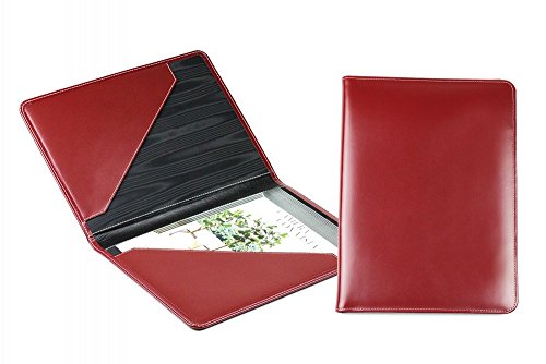 DELMON VARONE - Personalisierbare Urkundenmappe DIN A4 aus Cambridge Top Grain Leder rot, Dokumentenmappe mit 2 Einsteckfächer, Hardcover & Moiré Innenfutter für Dokumente, Zeugnisse & Urkunden von DELMON VARONE - FINE LEATHERGOODS MADE IN GERMANY