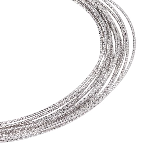 DELORIGIN 17 Gauge (1.2mm) Twist Schmuckdraht 16 Fuß (5 m) Platin Kupferdraht Strukturierter Basteldraht Für Die Herstellung von Armbändern Ringen Und Schmuck von DELORIGIN