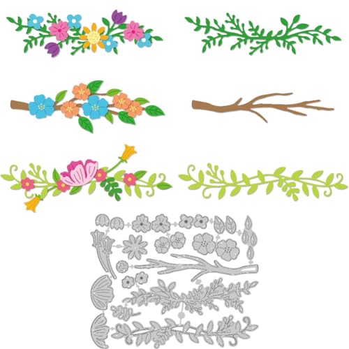 DELORIGIN 6 Stil Stanzformen Mit Spitze Stanzformen Aus Karbonstahl Baum Grenze 2024 Abschlusssaison Kartenränder Stichstanzen Stamping Schablone Für DIY Papierbastelalben Kartendekor von DELORIGIN