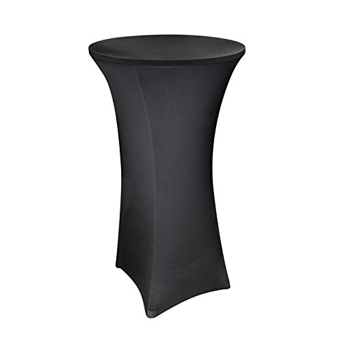 DEMA Stretch Stehtischhusse Stehtisch Bistrotisch Husse Überwurf 60x120 bis Ø 60 cm anthrazit von DEMA