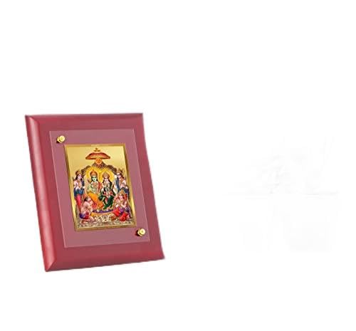 DENMOUS Ram Darbar AMZ831, vergoldeter Wand-Bilderrahmen, Tischdekoration, MDF, 1 Holz-Bilderrahmen und 24 Karat vergoldete Folie, religiöser Fotorahmen, Idol für Pooja, Geschenke (16,5 x 14,0 cm) von DENMOUS