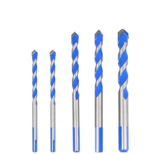 3 4 5 6 8 10 mm Multifunktionaler Glasbohrer Dreiecksbohrer Keramikfliesen Beton Ziegel Metall Edelstahl Holz(5pcs-6681012) von DEPYEE