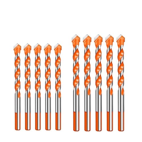 4Pcs Ultimate Brill Bits Multi-Material Triangle Drill Bit Diamond Set For Tile Beton Brick Glass Plastic Wood Stone 4-12mm(10pc6-8) von DEPYEE