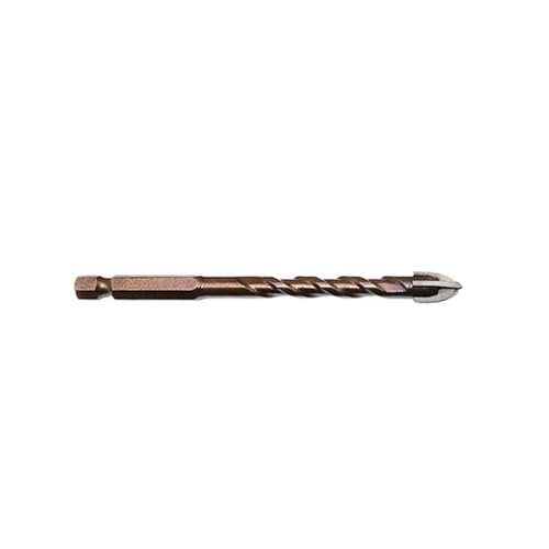 Kreuz Sechskant Fliesen Bits Keramik Beton Lochöffner Legierung Dreieck Bohrer Größe 3/4/5/6/8/10/12mm(Brown,5mm) von DEPYEE