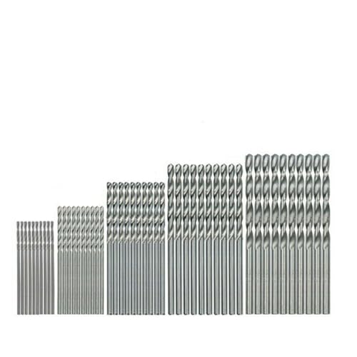 Viele Arten von Hochgeschwindigkeitsstahl Titanbeschichteter Spiralbohrer Gerader Schaft Bit Handbohrmaschine(Silver) von DEPYEE