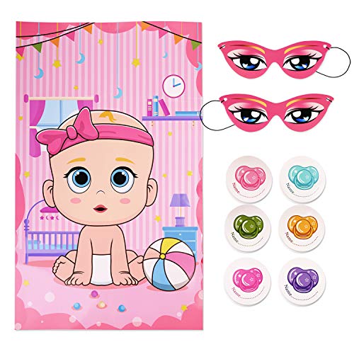 DERAYEE Pin-the Dummy On the Baby Spiel, Baby-Party, lustiges Spiel von DERAYEE