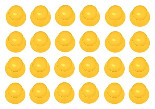 DESERMO 24er Set Kugelknöpfe für Kochjacken | Hochwertige Kochjackenknöpfe für alle Kugelknopf-Kochjacken | Profi Kochknöpfe mit großer Farbauswahl (gelb) von DESERMO