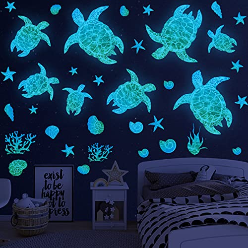 Wandtattoo Bad Unterwasserwelt Meer Wandsticker Fische Schildkröte Quallen Selbstklebend Wandaufkleber Kinderzimmer Jungen für Kinder Badezimmer Babyzimmer Schlafzimmer Wohnzimmer KüChe Deko von DESERT CAMEL