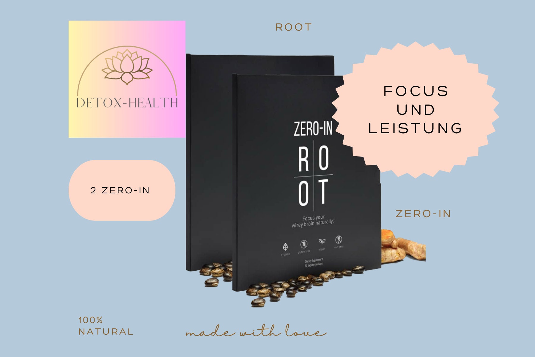 2 X Zero-In Von Root -Auf Lager - Original von DETOXHEALTH