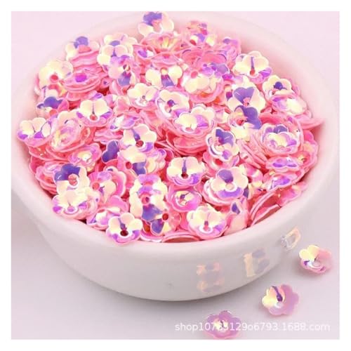 Bulk Pailletten, runde Glitzerpailletten, 10 gr/paket 6mm 8mm Konkave Pflaume Blume Pailletten Dekoration Handwerk Pailletten DIY Ornament Nähen Lentejuelas Zubehör(No. 03,6mm 550pcs) von DETPWVWB