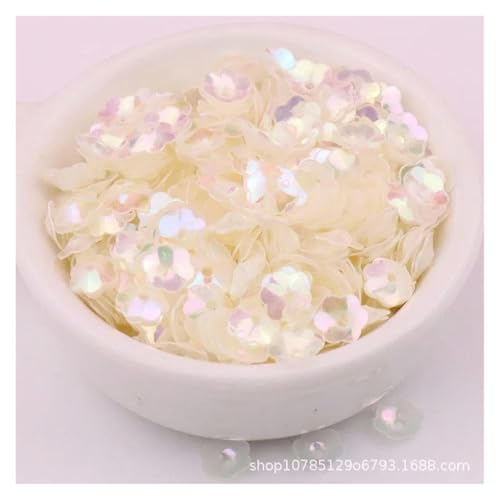 Bulk Pailletten, runde Glitzerpailletten, 10 gr/paket 6mm 8mm Konkave Pflaume Blume Pailletten Dekoration Handwerk Pailletten DIY Ornament Nähen Lentejuelas Zubehör(No. 14,8mm 400pcs) von DETPWVWB