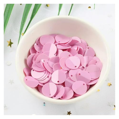 Bulk Pailletten, runde Glitzerpailletten, 240pcs 12mm Cup Oval Folding Sequins Horse Eyes Shape Crafts frosted Loose Paillettes Stickers DIY Wedding Sewing Accessories(LIla) von DETPWVWB