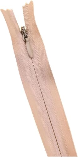 DETPWVWB 10 Stück mehrfarbiger unsichtbarer Reißverschluss zur Reparatur von Nylonschlaufenreißverschlüssen Wird for DIY-Nähprojekte und Handarbeit verwendet(Beige,18cm) von DETPWVWB