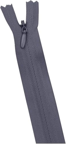 DETPWVWB 10 Stück mehrfarbiger unsichtbarer Reißverschluss zur Reparatur von Nylonschlaufenreißverschlüssen Wird for DIY-Nähprojekte und Handarbeit verwendet(Dark Gray,18cm) von DETPWVWB