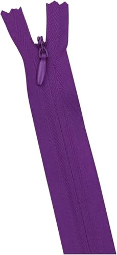 DETPWVWB 10 Stück mehrfarbiger unsichtbarer Reißverschluss zur Reparatur von Nylonschlaufenreißverschlüssen Wird for DIY-Nähprojekte und Handarbeit verwendet(Deep Purple,18cm) von DETPWVWB