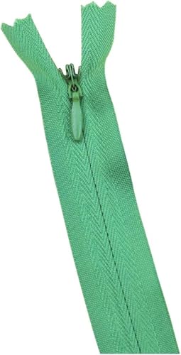 DETPWVWB 10 Stück mehrfarbiger unsichtbarer Reißverschluss zur Reparatur von Nylonschlaufenreißverschlüssen Wird for DIY-Nähprojekte und Handarbeit verwendet(Green,18cm) von DETPWVWB