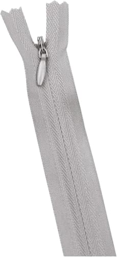 DETPWVWB 10 Stück mehrfarbiger unsichtbarer Reißverschluss zur Reparatur von Nylonschlaufenreißverschlüssen Wird for DIY-Nähprojekte und Handarbeit verwendet(Light Gray,18cm) von DETPWVWB