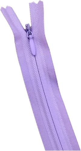 DETPWVWB 10 Stück mehrfarbiger unsichtbarer Reißverschluss zur Reparatur von Nylonschlaufenreißverschlüssen Wird for DIY-Nähprojekte und Handarbeit verwendet(Light Purple,18cm) von DETPWVWB