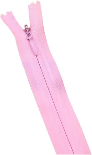 DETPWVWB 10 Stück mehrfarbiger unsichtbarer Reißverschluss zur Reparatur von Nylonschlaufenreißverschlüssen Wird for DIY-Nähprojekte und Handarbeit verwendet(Light pink,18cm) von DETPWVWB