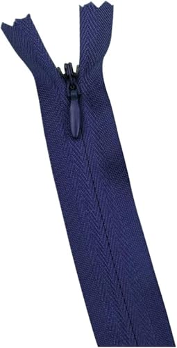 DETPWVWB 10 Stück mehrfarbiger unsichtbarer Reißverschluss zur Reparatur von Nylonschlaufenreißverschlüssen Wird for DIY-Nähprojekte und Handarbeit verwendet(Navy Blue,18cm) von DETPWVWB