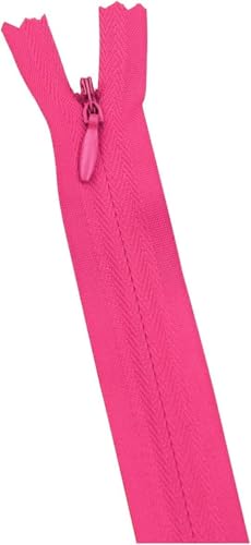 DETPWVWB 10 Stück mehrfarbiger unsichtbarer Reißverschluss zur Reparatur von Nylonschlaufenreißverschlüssen Wird for DIY-Nähprojekte und Handarbeit verwendet(Rose red,18cm) von DETPWVWB