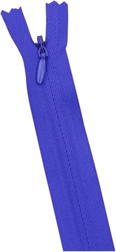 DETPWVWB 10 Stück mehrfarbiger unsichtbarer Reißverschluss zur Reparatur von Nylonschlaufenreißverschlüssen Wird for DIY-Nähprojekte und Handarbeit verwendet(Sapphire Blue,18cm) von DETPWVWB