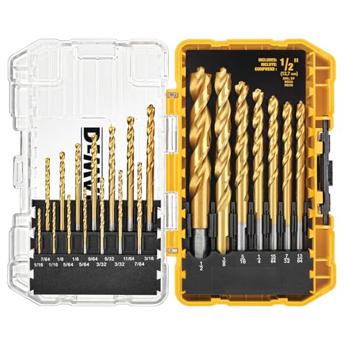 DEWALT (DW1361) Titan-Nitrid-beschichtetes Bohrer-Set, Pilotspitze, 21-teilig von DEWALT