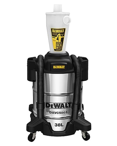 DEWALT Zyklon Staubsauger Filter Staubsammler Filter Dust Commander Trenner mit 38L Staubbehälter aus Edelstahl DXVCS003 von DEWALT