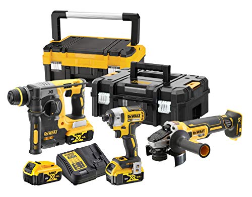 DeWalt DCK305P3T-QW Akku-Kombopack (3-tlg) 18 Volt - DCH273 + DCF887 + DCG405 + DCB184x3 pcs 5Ah von DEWALT