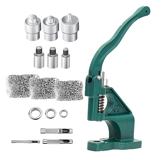 DEWIN Ösenzange Set, 1 Stück Handpresse Ösenmaschine mit 1500 Stück Ösen und 3 Löchern Werkzeugen 6/10/12mm DEWIN Ösenzange Set, 1 Stück Handpresse Ösenmaschine mit 1500 Stück Ösen und 3 Löchern Werkzeugen 6/10/12mm von DEWIN