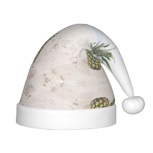 DEXNEL Ananas-Malerei, Weihnachtsmannmützen für Unisex, Teenager, Weihnachten, Neujahr, Weihnachtsfeier, Partyzubehör, Urlaubsgeschenke von DEXNEL