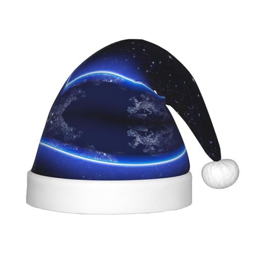 DEXNEL Blaue Sternbild-Galaxie-Weihnachtsmannmützen für Unisex, Teenager, Weihnachten, Neujahr, Weihnachten, Partyzubehör, Urlaubsgeschenke von DEXNEL