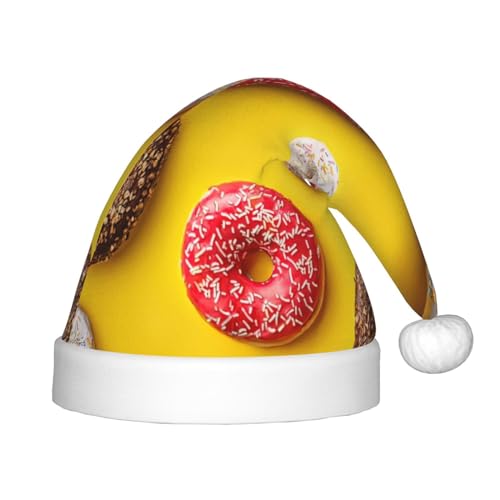 DEXNEL Donut-Weihnachtsmannmützen für Unisex, Teenager, Weihnachten, Neujahr, Weihnachten, Partyzubehör, Urlaubsgeschenke von DEXNEL