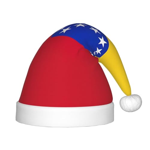 DEXNEL Flagge von Venezuela, Weihnachtsmannmützen für Unisex, Teenager, Weihnachten, Neujahr, Weihnachten, Partyzubehör, Urlaubsgeschenke von DEXNEL