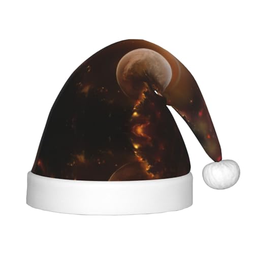 DEXNEL Galaxy Space Planet Weihnachtsmannmützen für Unisex Jugendliche Weihnachten Neujahr Weihnachten Party Supplies Urlaub Geschenke von DEXNEL