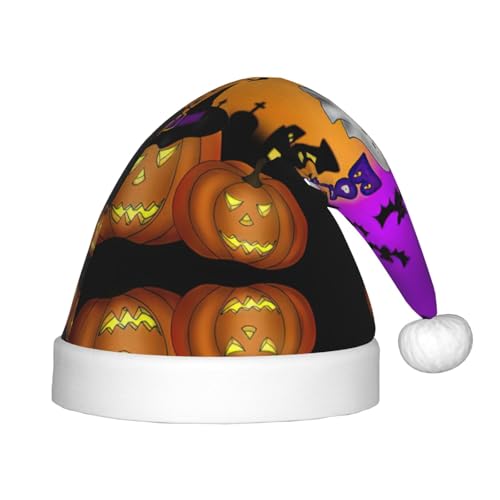 DEXNEL Halloween-Eulen-Kürbis-Weihnachtsmannmützen für Unisex, Teenager, Weihnachten, Neujahr, Weihnachten, Partyzubehör, Urlaubsgeschenke von DEXNEL