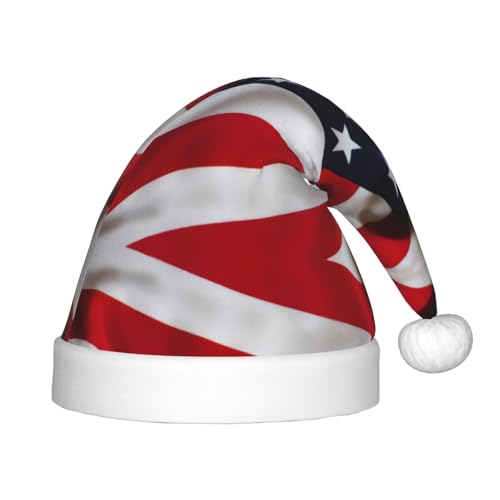 DEXNEL Nikolausmützen mit amerikanischer Flagge, Unisex, Teenager, Weihnachten, Neujahr, Weihnachten, Partyzubehör, Urlaubsgeschenke von DEXNEL