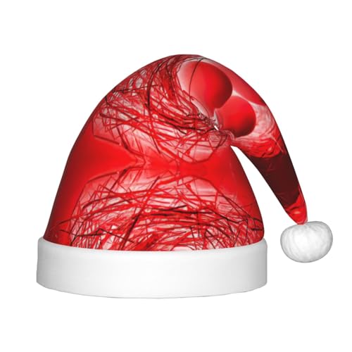 DEXNEL Rote Eier Weihnachtsmannmützen für Unisex, Teenager, Weihnachten, Neujahr, Weihnachten, Partyzubehör, Urlaubsgeschenke von DEXNEL