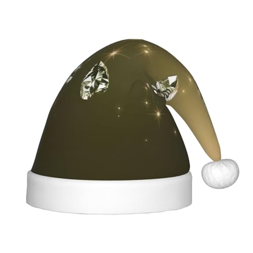 DEXNEL Shining Diamond Santa Hats For Unisex Teens Christmas, New Year Christmas Party Supplies Holiday Gifts von DEXNEL