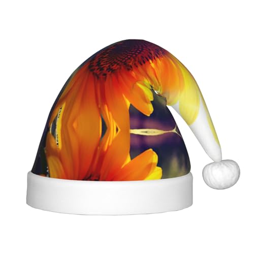 DEXNEL Weihnachtsmannmützen mit Sonnenblume, Sonnenschein, Unisex, Teenager, Weihnachten, Neujahr, Weihnachten, Partyzubehör, Urlaubsgeschenke von DEXNEL