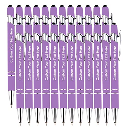 DEZUNTU Personalisierte Custom Pens Bulk 24 Pack, Customized Engraving Kugelschreiber mit Namensbotschaft, Office-Medium Point, schwarze Tinte von DEZUNTU