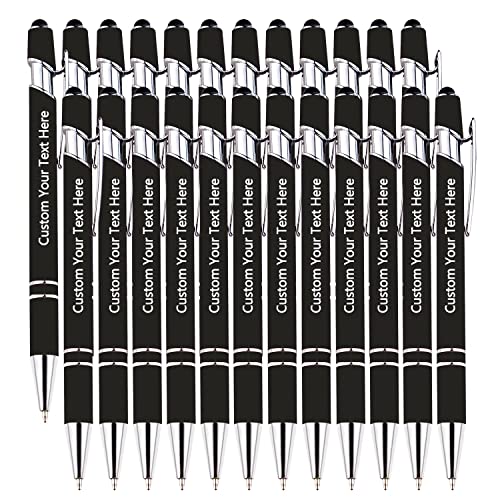 DEZUNTU Personalisierte Custom Pens Bulk 24 Pack, Customized Engraving Kugelschreiber mit Namensbotschaft, Office-Medium Point, schwarze Tinte von DEZUNTU